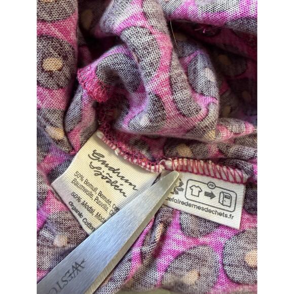 Gudrun Sjoden Organic Cotton Pink Dress Artsy Circle Print Pockets XXL - Picture 6 of 6